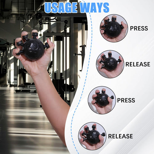 Gym Finger Hand Strengthener Grip Adjustable Resistance Hand Balls Gripper Exerciser for Forearm Strength Climbing Training